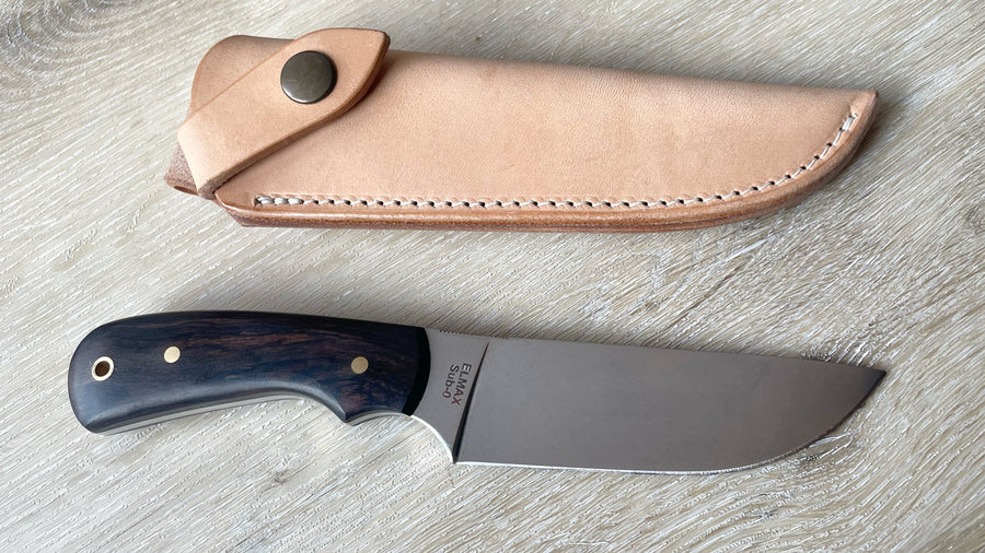 Cuchillo Skinner GMT Garcimonte, cachas granadillo y funda de Piel