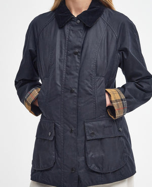 Chaqueta encerada Barbour Beadnell para mujer color AZUL Navy