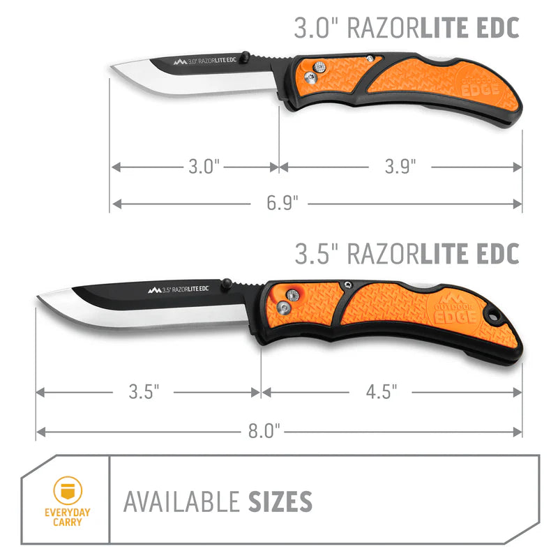 NAVAJA CON HOJA REMPLAZABLE RAZOREDC LITE DE 3,5"