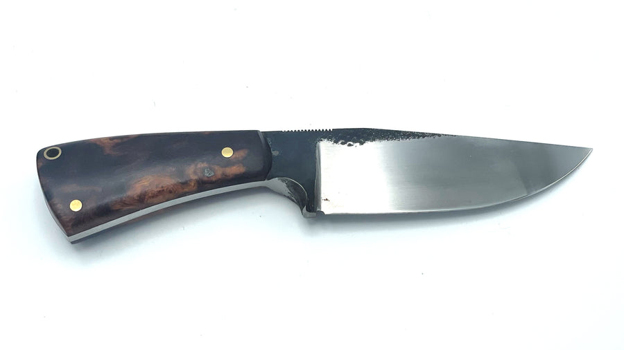 Cuchillo Custom Guillermo Garcimonte modelo Hunter, cachas en madera de Ironwood